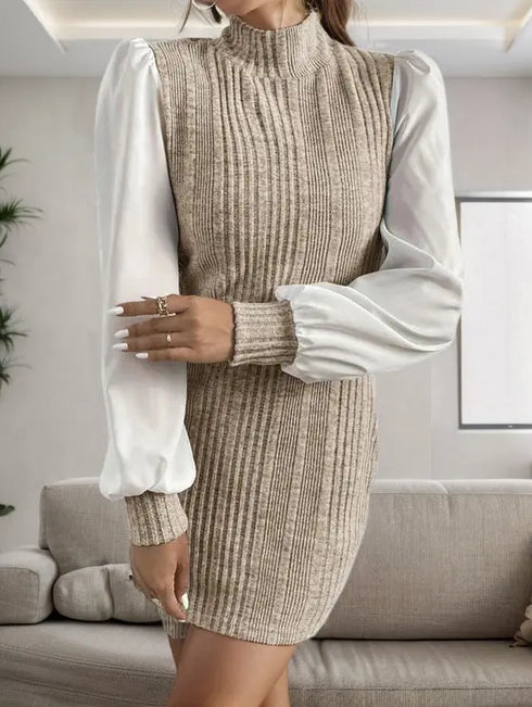 'Maelis' Ribbed Sweater Dress - Celes Fashion